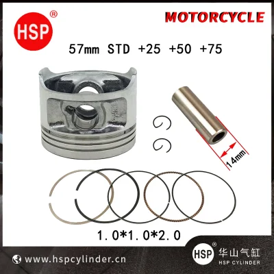 Motorrad 57mm Kolben 14mm Pin Ring Set Kit Montage für Haojue Suzuki EN125 HJ125 EN HJ 125 125cc Motor Ersatzteile